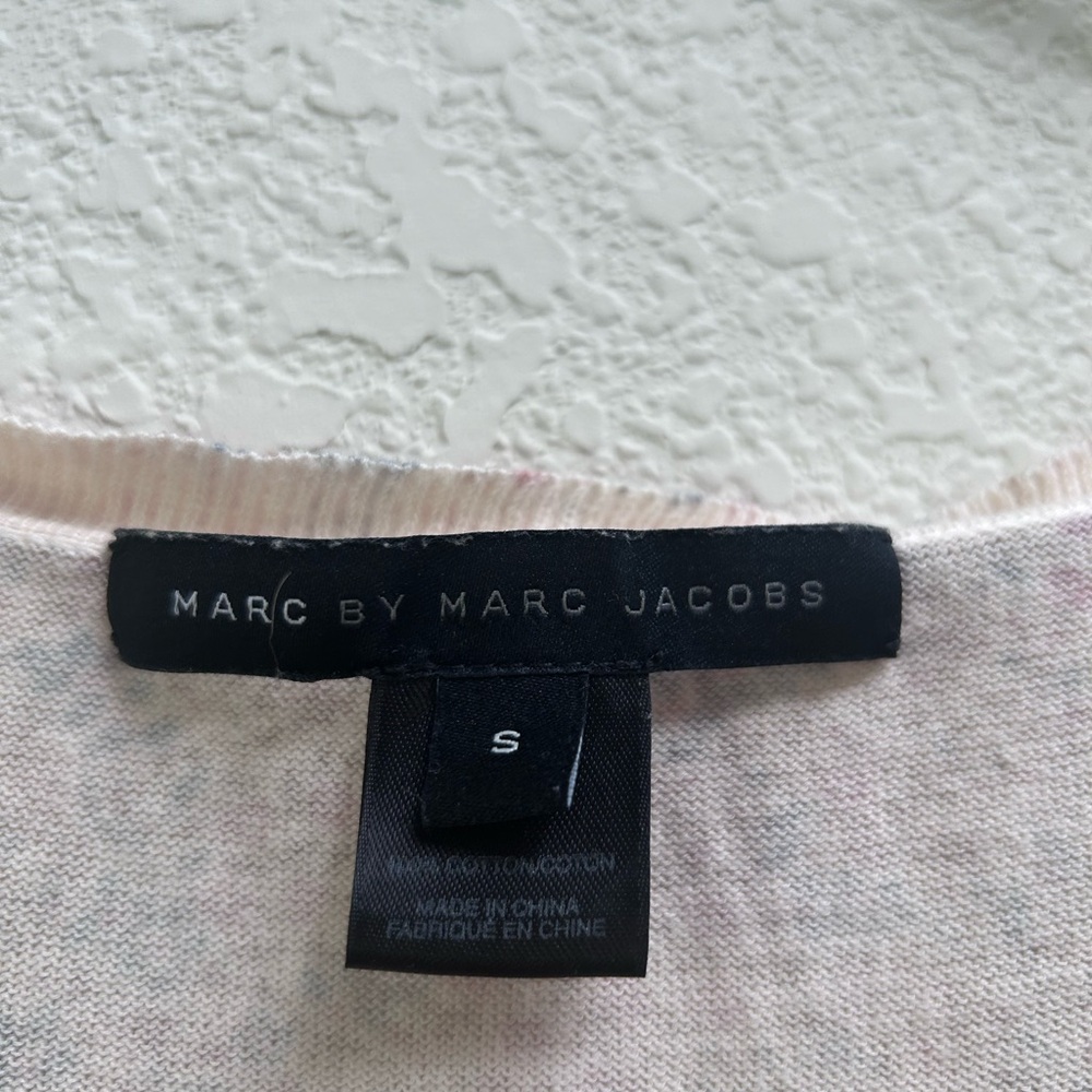 Marc by Marc Jacobs Beige Floral Ruffle Cardigan Size S - Picture 4 of 6